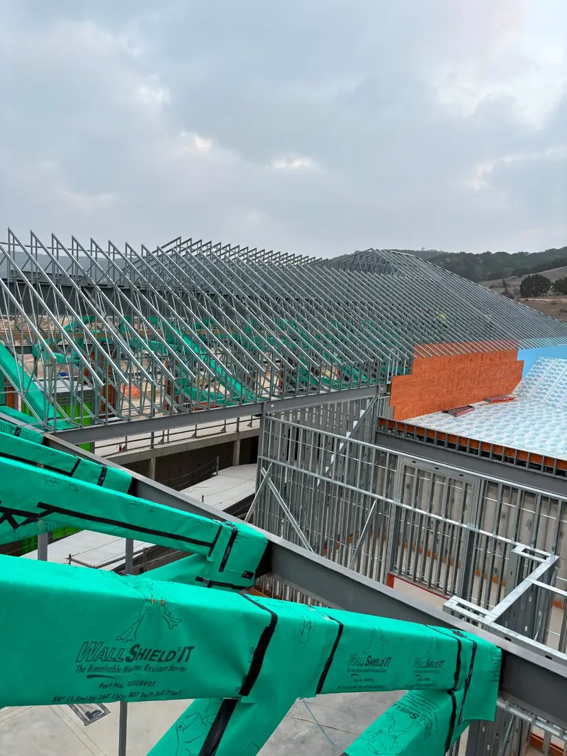 Multifamily project — Metal Trusses, Roof Framing, Sheathing
