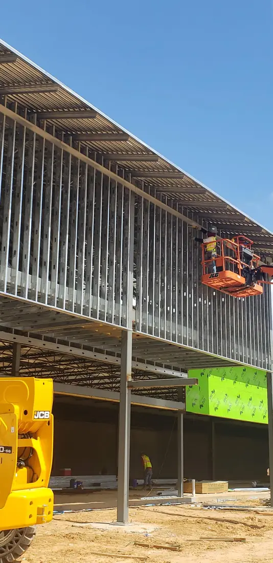 Retail project — Interior Metal Framing, Metal Trusses